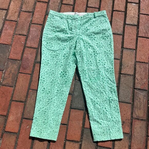 J Crew Eyelet Cafe Capri Pants - Picture 3 of 8